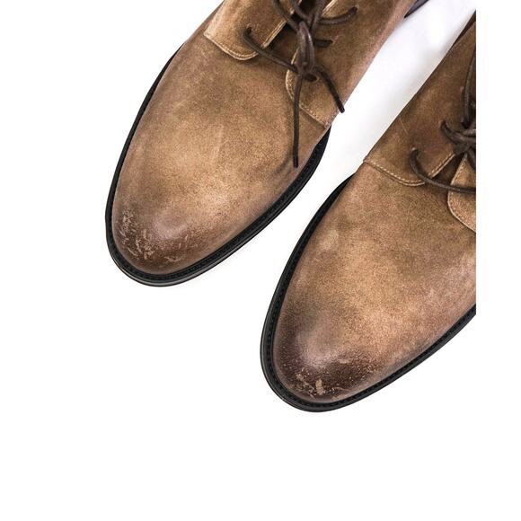 $975 DOUCAL\'S - Tan Suede Distressed Chukka Boots - US 10 (43EU) main image 4